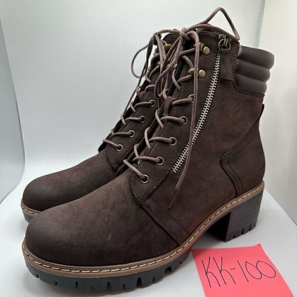 CUSHIONAIRE Women's Ramsey Lace up boot +Memory Foam 10 BROWN - Picture 3 of 7